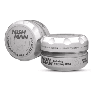 NishMan C1 Färbung & Styling Wax Helle Grau 100ml