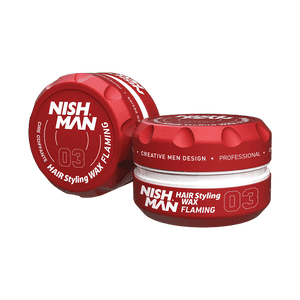 NISHMAN 03 Hair Styling Wax Flaming – rot 150 ml XL
