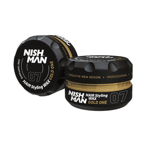 NISHMAN 07 Hair Styling Wax Gold One – schwarz 150 ml XL