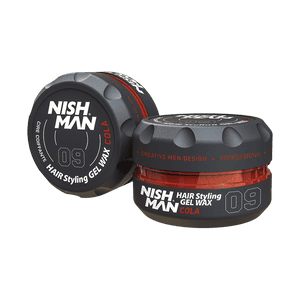 NISHMAN 09 Hair Styling Gel Wax Cola – grau 150 ml XL