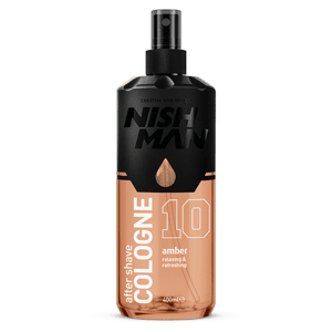 NISHMAN 10 After Shave Cologne 70° Alkohol – Amber 400 ml XL
