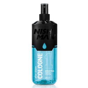 NISHMAN 01 After Shave Cologne 70° Alkohol desinfizierend – Antarctica 400 ml XL