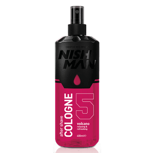 NISHMAN 05 After Shave Cologne 70° Alkohol desinfizierend – Volcano 400 ml XL