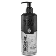 NISHMAN Shaving Gel 3 Fresh Active Rasiergel Easy Shave 400 ml