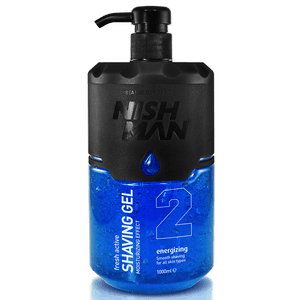 NISHMAN Shaving Gel 2 Fresh Active Rasiergel Energizing 1000 ml