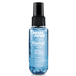 NISHMAN Bart Parfum Spray – Genius 75 ml – blau