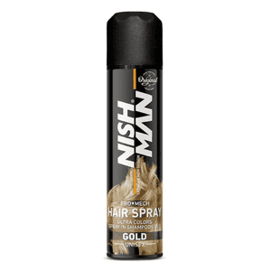 NISHMAN Color Hair Spray – Shine Gold Glitter 150 ml