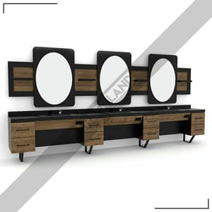 Dreier Barber Moebel mit Spiegel BRL 123