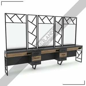 Dreier Damencoiffeur Moebel mit Spiegel BRL 301