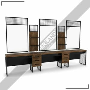 Dreier Damencoiffeur Moebel mit Spiegel BRL 311