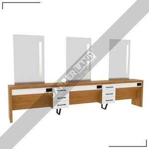 Dreier Damencoiffeur Moebel mit Spiegel BRL 313