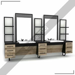 Zweier Barber Moebel mit Spiegel BRL 104