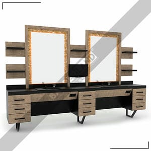 Zweier Barber Moebel mit Spiegel BRL 108