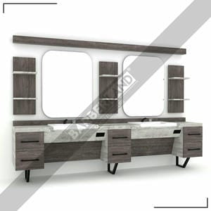 Zweier Barber Moebel mit Spiegel BRL 121