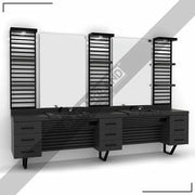 Zweier Barber Moebel mit Spiegel BRL 124