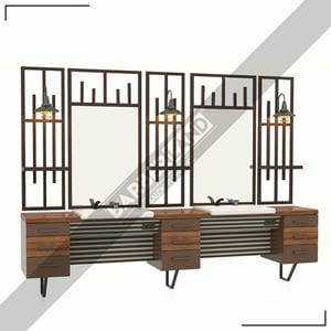 Zweier Barber Moebel mit Spiegel BRL 127