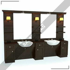 Zweier Barber Moebel mit Spiegel BRL 129