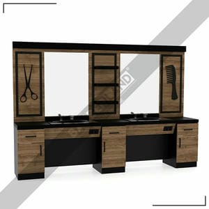 Zweier Barber Moebel mit Spiegel BRL 131