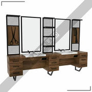 Zweier Barber Moebel mit Spiegel BRL 135