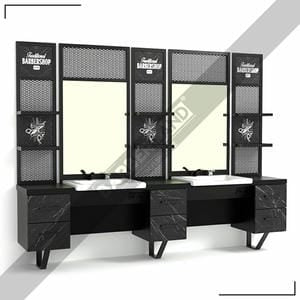 Zweier Barber Moebel mit Spiegel BRL 140