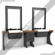 Zweier Barber Moebel mit Spiegel BRL 142