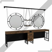 Zweier Damencoiffeur Moebel mit Spiegel BRL 320