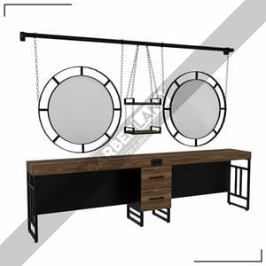 Zweier Damencoiffeur Moebel mit Spiegel BRL 320