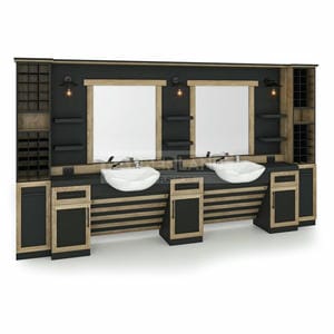 Zweier Barber Moebel mit Spiegel BRL 181