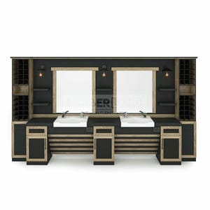 Zweier Barber Moebel mit Spiegel BRL 181