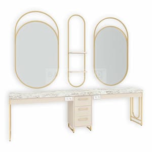 Zweier Damencoiffeur Moebel mit Spiegel BRL 330