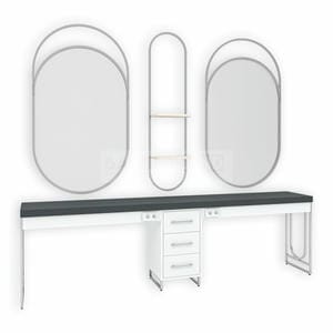 Zweier Damencoiffeur Moebel mit Spiegel BRL 330