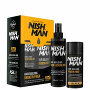 NISHMAN Hair Building Premium Keratin Fiber Set 2 in 1 (Schwartz)