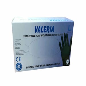 Puderfreie schwarze Nitril-Handschuhe Größe M