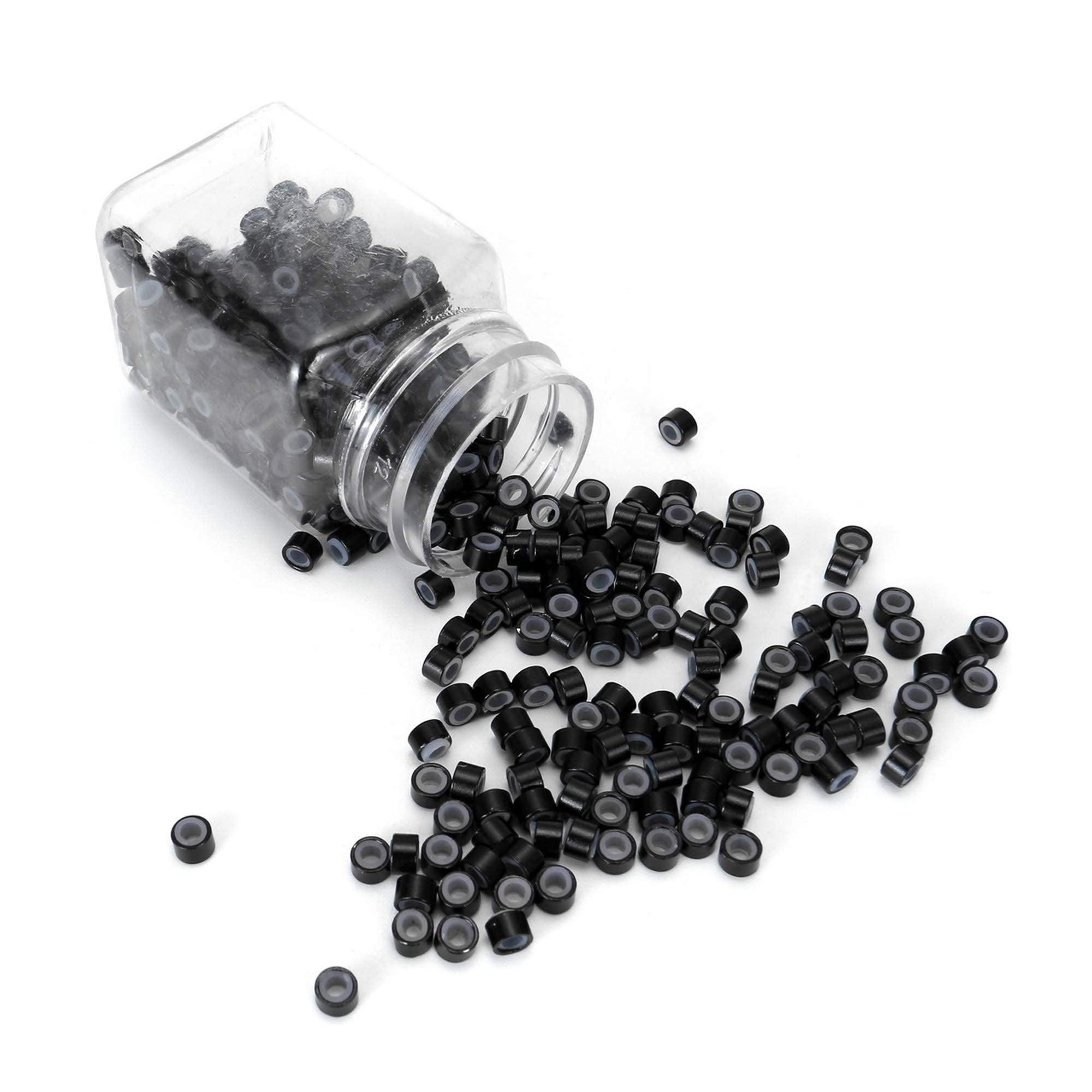 Schwartz Ringe – Anbringen von Kalthaarverlängerungen (500 Pcs)