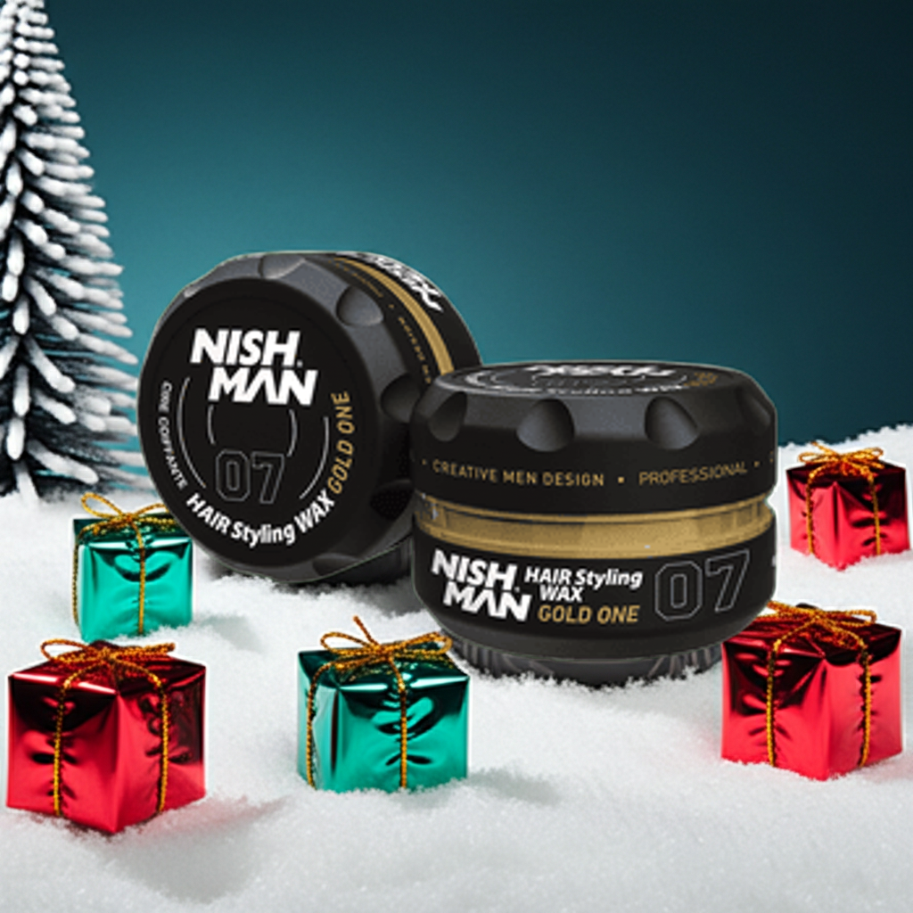 NISHMAN 07 Hair Styling Wax Gold One – schwarz 150 ml XL